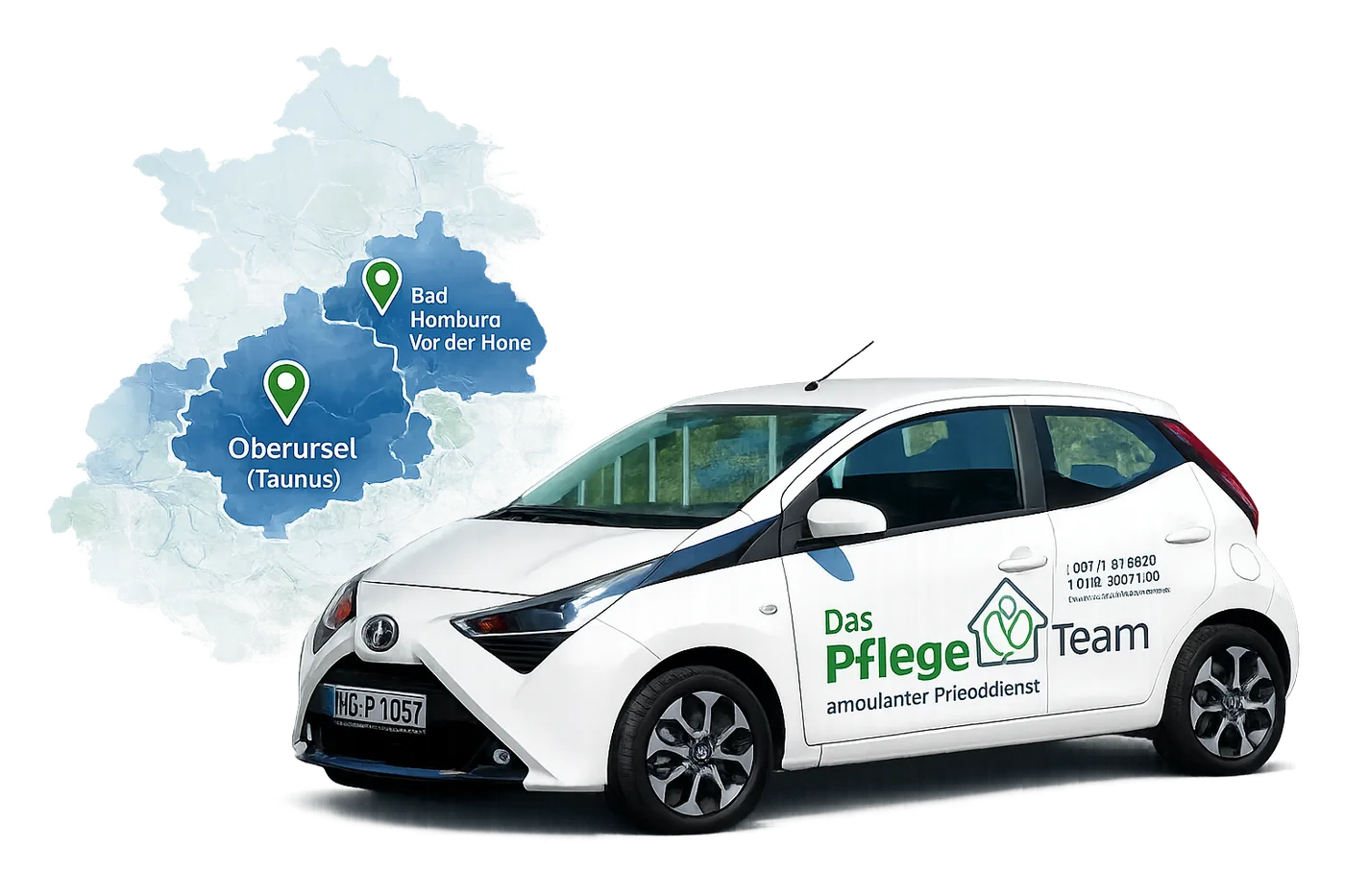 Einsatzgebiet Das PflegeTeam Oberursel und Bad Homburg
